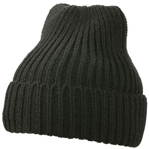 Bonnet tricot chaud Noir