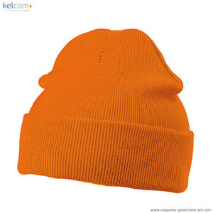 Bonnet tricot publicitaire Orange