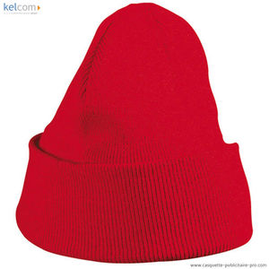 Bonnet tricot publicitaire Rouge