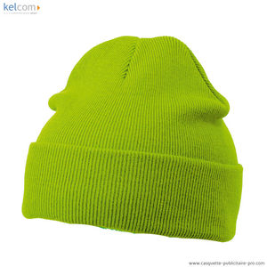 Bonnet tricot publicitaire Vert citron