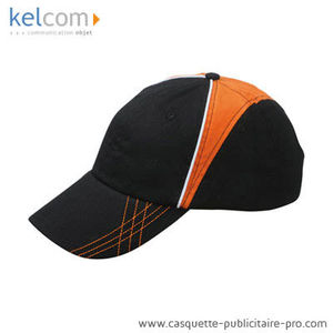 Casquettes avec logo Noir Orange