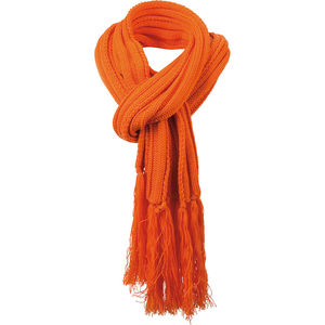 Écharpes publicitaires tricotée longue Orange Foncé