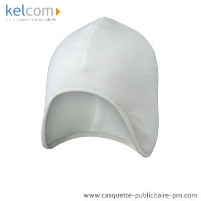 Bonnet logo personnalisable Blanc crème