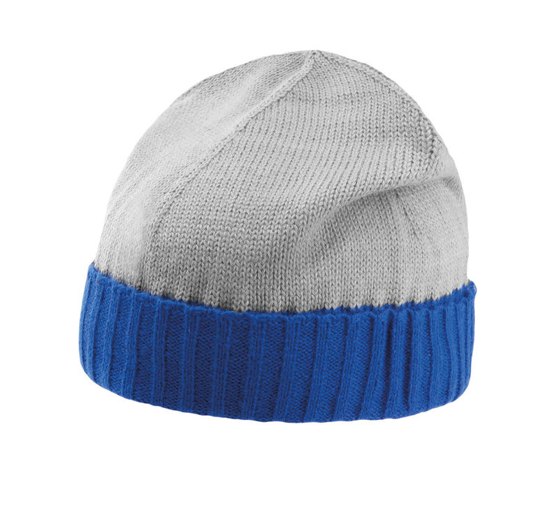 Bonnet publicitaire | Sooby Gris Clair Bleu royal