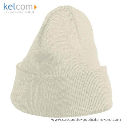 Bonnet tricot Enfant publicitaire Blanc crème