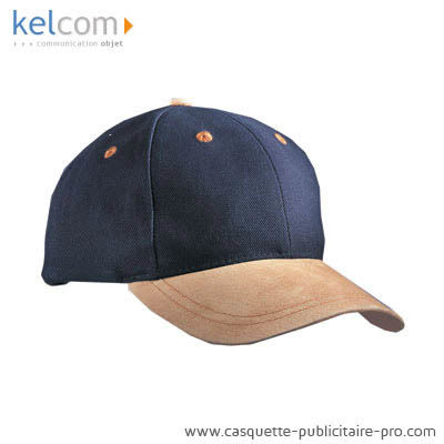 Casquette 6 panneaux pub Marine Beige