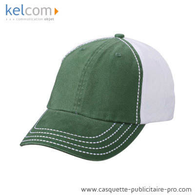 Casquette College publicitaire Vert foncé Blanc