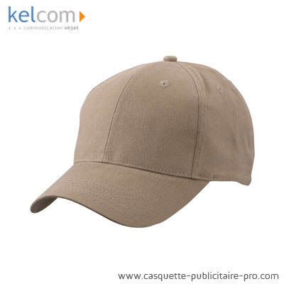 Casquette coton brossé pub Beige