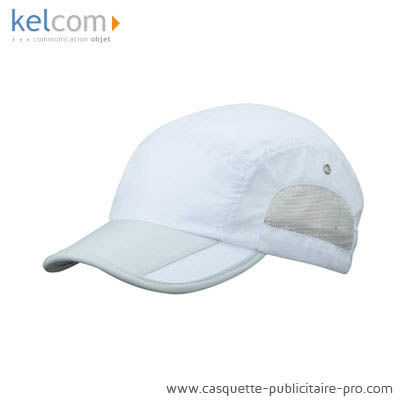 Casquette en microfibre personnalisable Blanc Gris clair