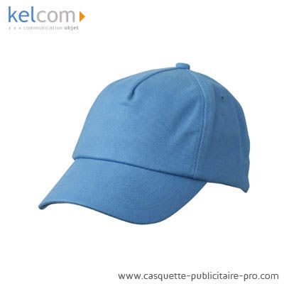 Casquette enfant 5 panneaux Bleu Caraïbes