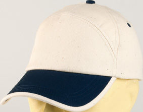 casquette personnalisé Ecru Bleu marine