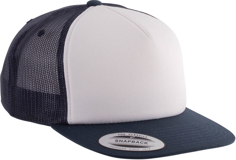 Casquette personnalisée 5 panneaux avec filet | Wyye Marine Blanc