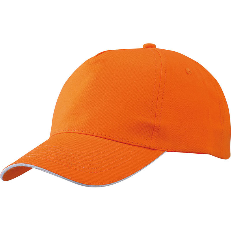 Casquette personnalisée classique 5 panneaux | Cafe Orange Blanc