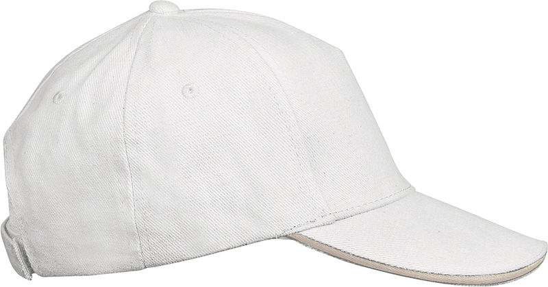 Casquette personnalisée classique 5 panneaux | Hiny Blanc Naturel