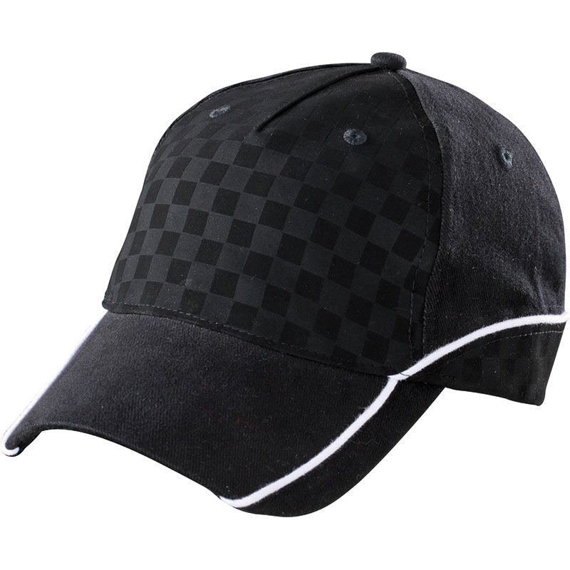 Casquette personnalisée classique 5 panneaux | Luki Noir Blanc