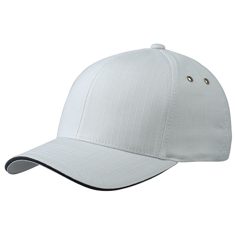 Casquette personnalisée classique 6 panneaux | Poole Argent Noir