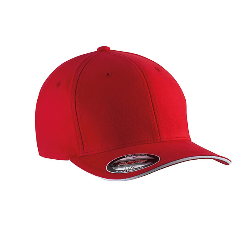 Casquette personnalisée classique 6 panneaux | Quke Rouge Blanc