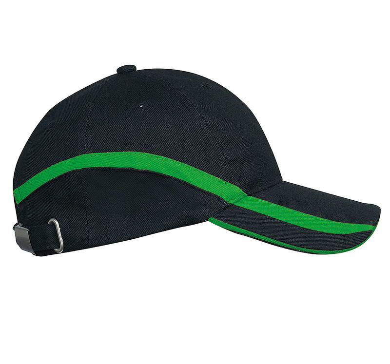 Casquette personnalisée classique 6 panneaux | Team Noir Vert