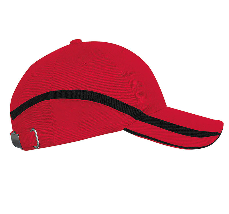 Casquette personnalisée classique 6 panneaux | Team Rouge Noir