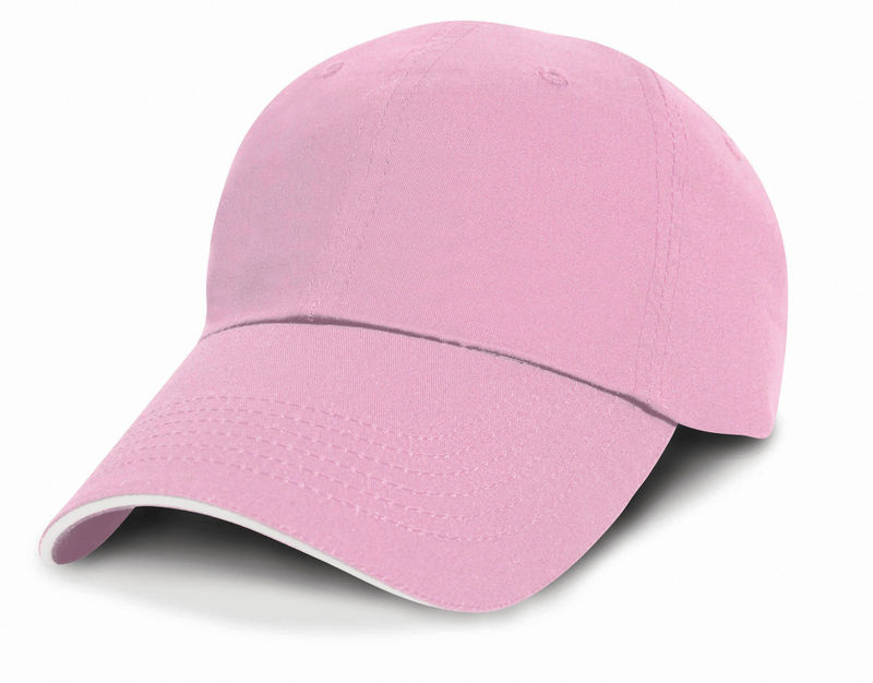 Casquette personnalisée classique 6 panneaux | Brushed Cotton Rose Blanc 1