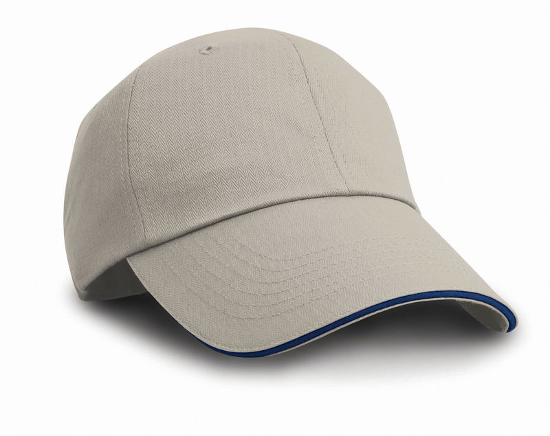 Casquette personnalisée classique 6 panneaux | Herringbone foncé Marine 1