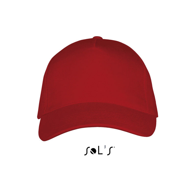 Casquette personnalisée classique 5 panneaux | Long Beach Rouge