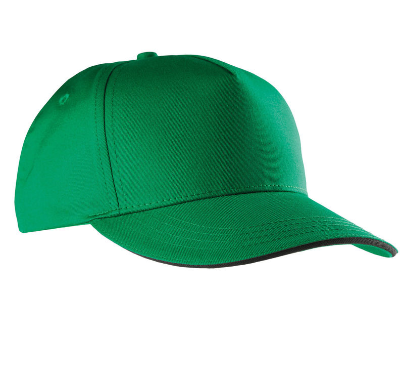 Casquette personnalisée classique 5 panneaux | Looloo Vert Kelly Noir