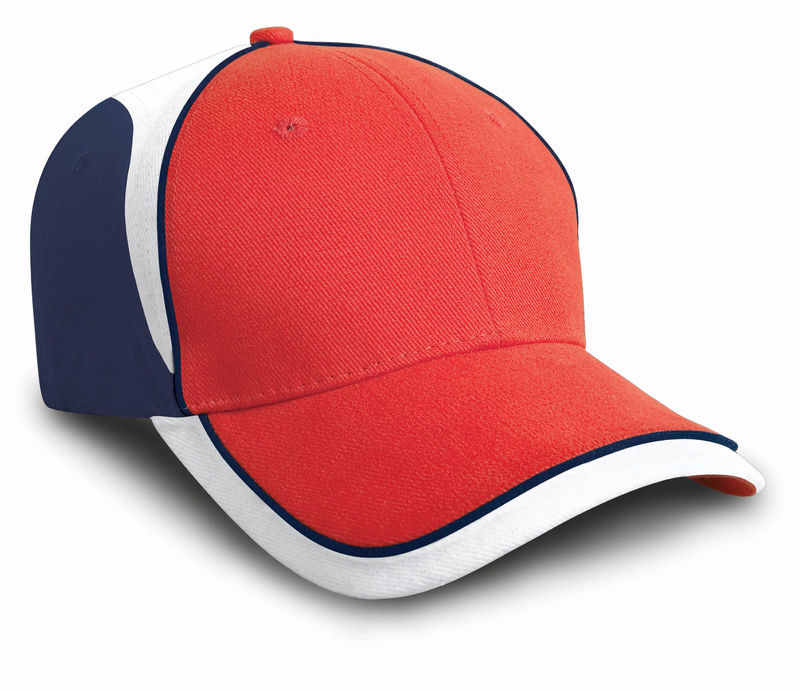 Casquette personnalisée classique 6 panneaux | National Rouge Blanc 2