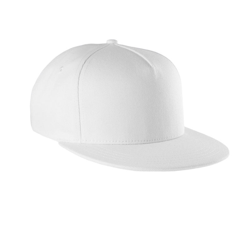 Casquette personnalisée plate 5 panneaux | Suby Blanc