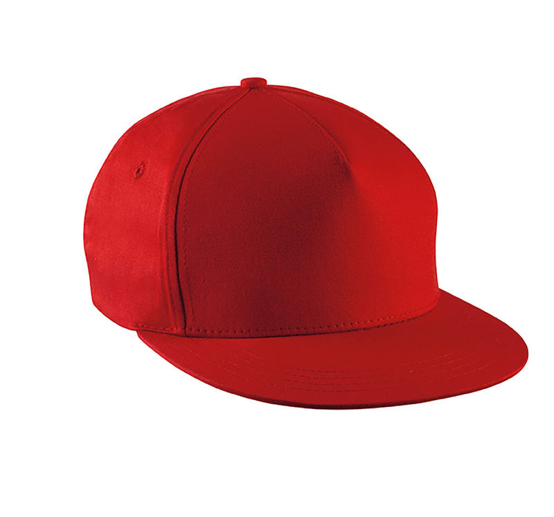 Casquette personnalisée plate 5 panneaux | Yuke Rouge