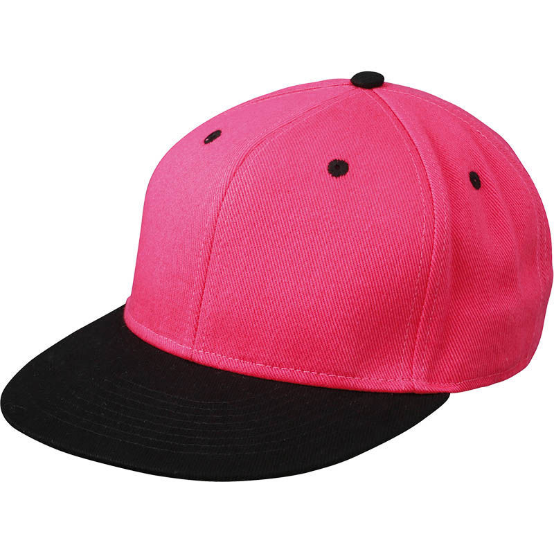 Casquette personnalisée plate 6 panneaux | Jabu Rose Noir