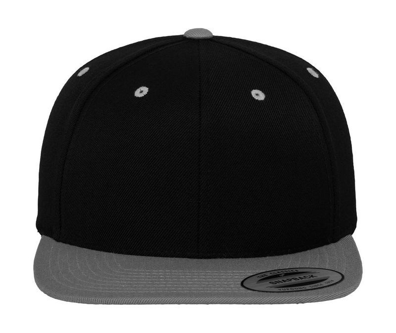 Casquette personnalisée plate 6 panneaux | Tetu Black Silver 1