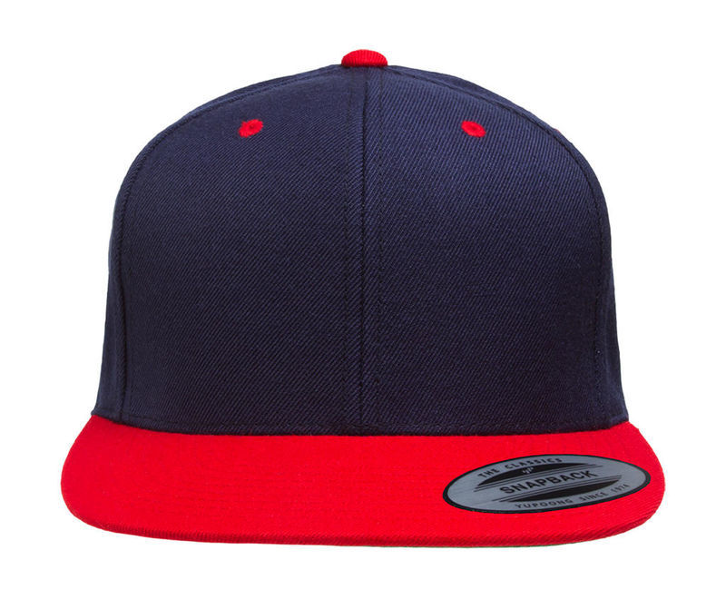 Casquette personnalisée plate 6 panneaux | Tetu Navy Red 1