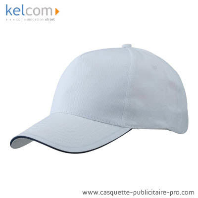 Casquette promo avec logo Blanc Marine