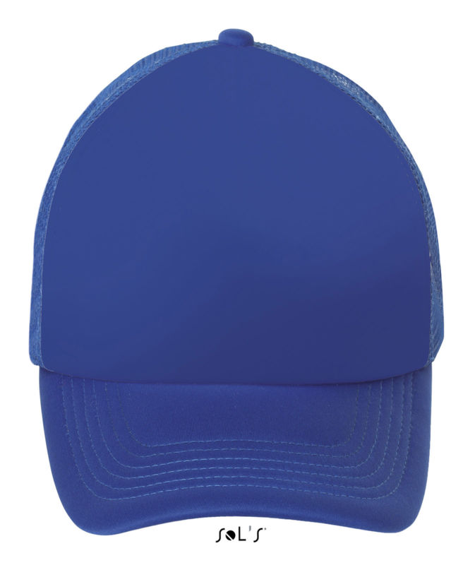 Casquette publicitaire 5 panneaux avec filet | Bubble Bleu royal