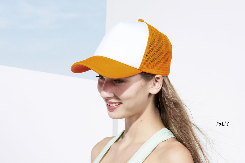 Casquette publicitaire 5 panneaux avec filet | Bubble