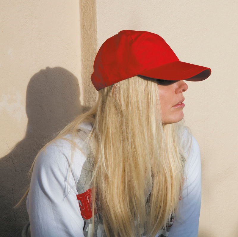 Casquette publicitaire classique 7 panneaux | Promo Sport Rouge 1