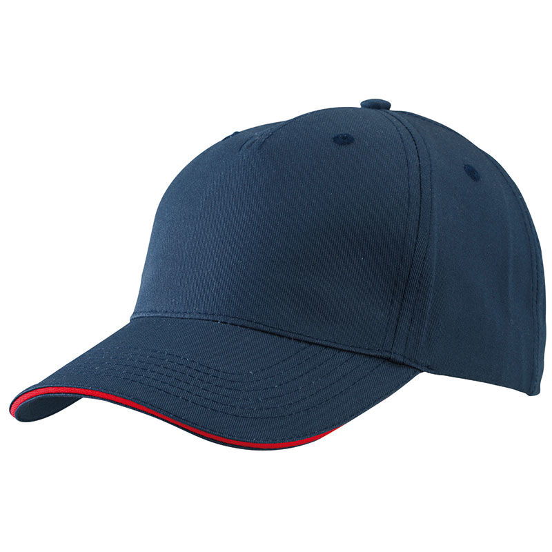 Casquette publicitaire classique 5 panneaux | Boxy Marine Rouge