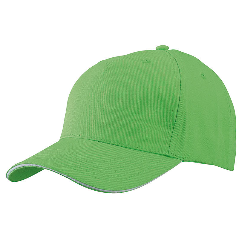 Casquette publicitaire classique 5 panneaux | Boxy Vert citron Blanc