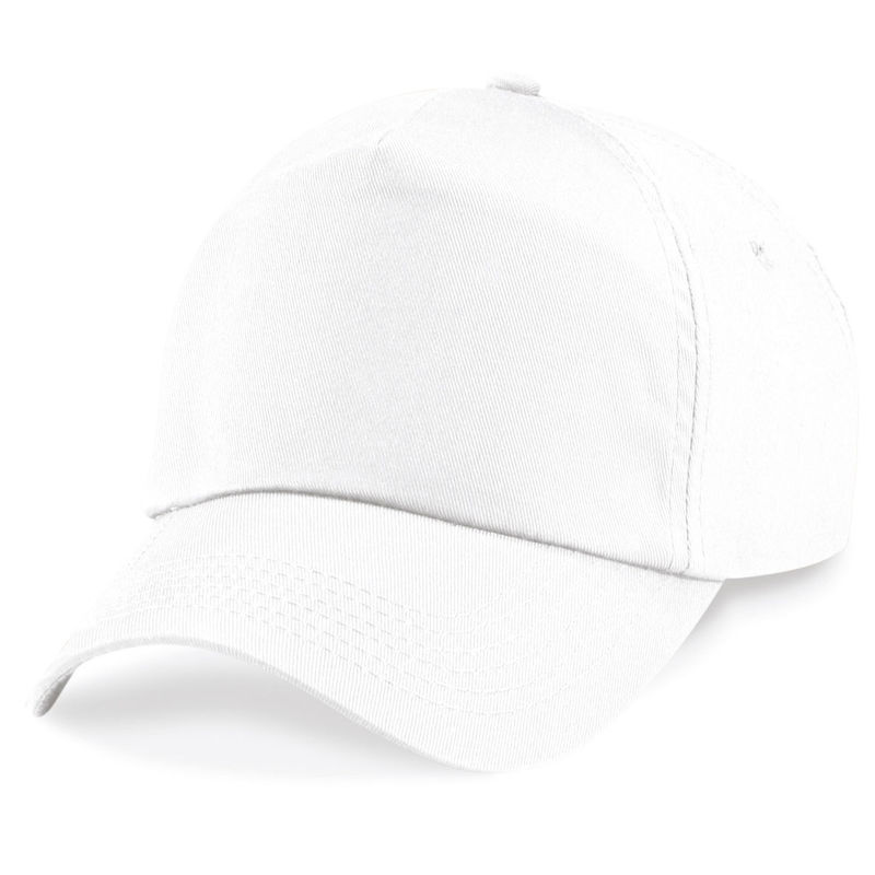 Casquette publicitaire classique 5 panneaux | Moogy Blanc 1