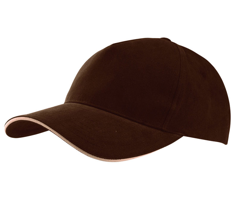 Casquette publicitaire classique 5 panneaux | Nooloo Chocolat Beige