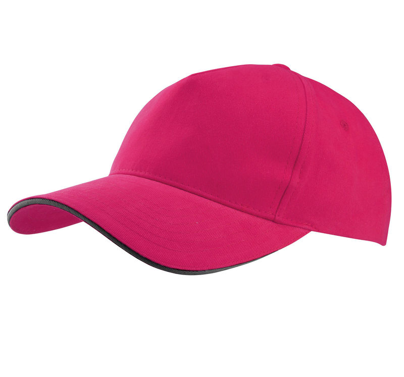 Casquette publicitaire classique 5 panneaux | Nooloo Fuschia Gris foncé