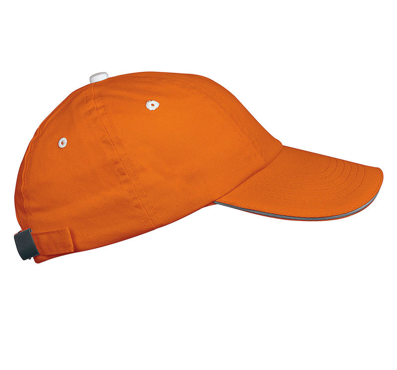 Casquette publicitaire classique 5 panneaux | Top Orange Blanc