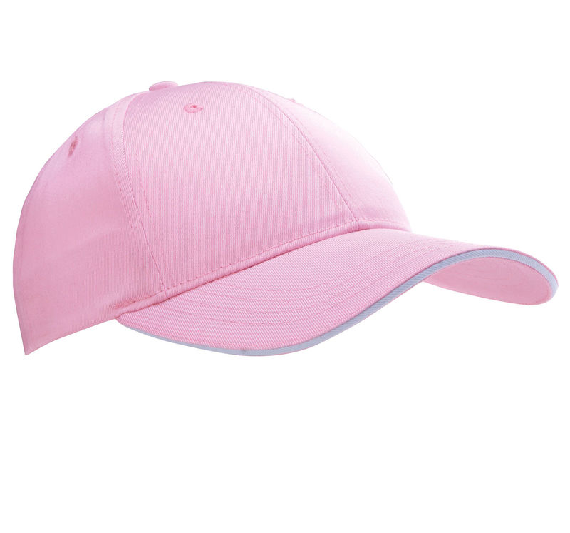 Casquette publicitaire classique 6 panneaux | Fume Rose Blanc