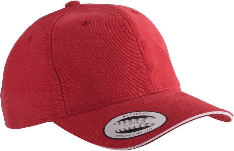 Casquette publicitaire classique 6 panneaux | Gojy Rouge Blanc