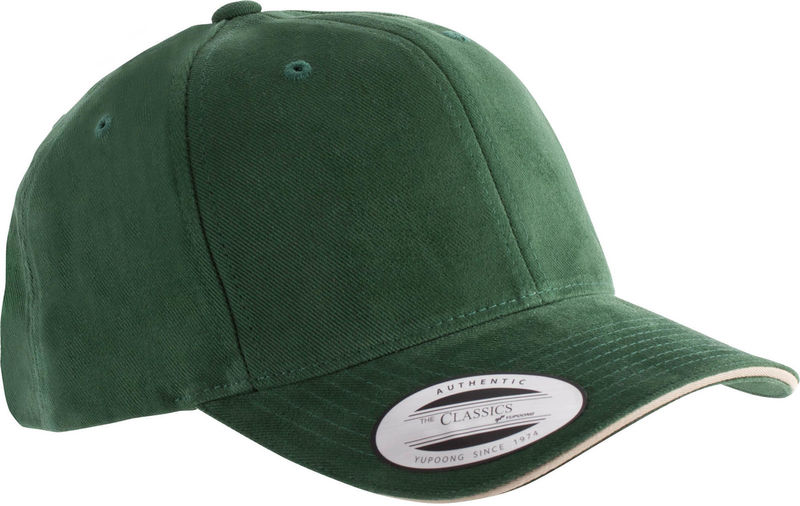 Casquette publicitaire classique 6 panneaux | Gojy Vert forêt Beige