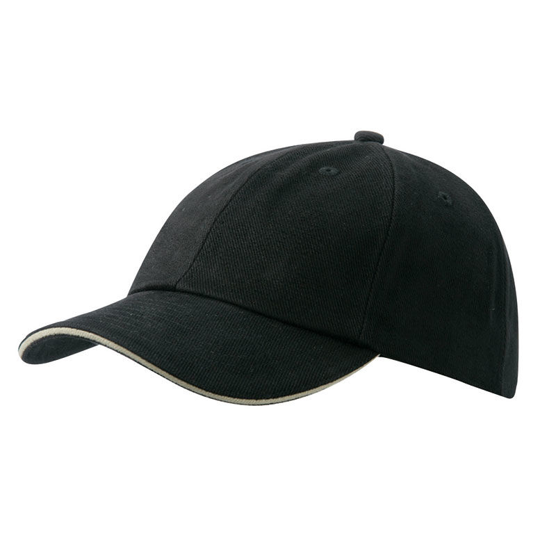 Casquette publicitaire classique 6 panneaux | Mosoo Noir Beige