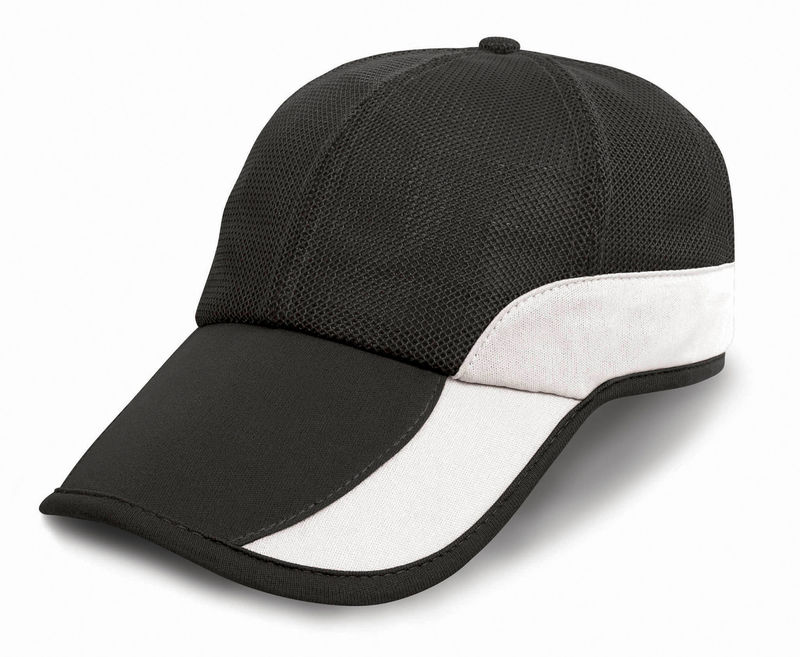 Casquette publicitaire classique 6 panneaux | Pukoo Noir Blanc 1