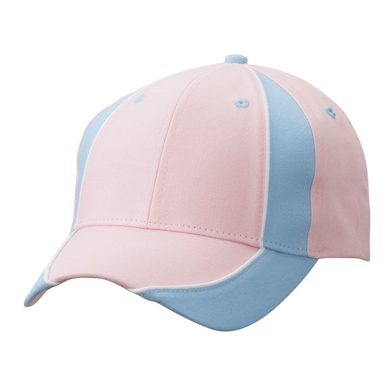 Casquette publicitaire classique 6 panneaux | Qusse Rose clair Bleu clair