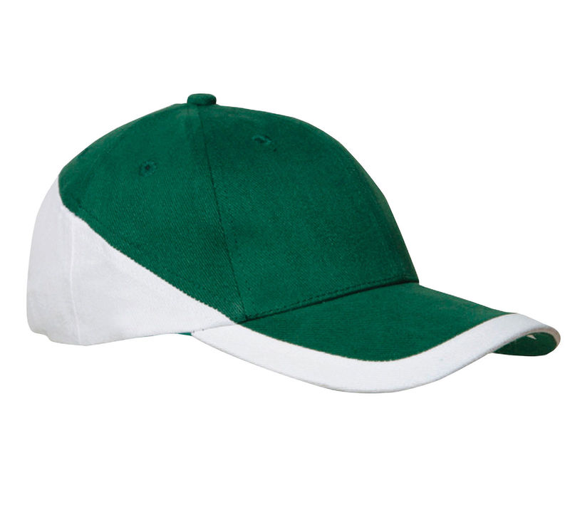 Casquette publicitaire classique 6 panneaux | Racing Vert forêt Blanc